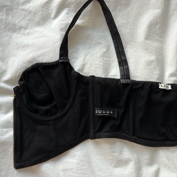 Livy VEGAN LEATHER CORSET. Size 32D. Worn once - Picture 3 of 4